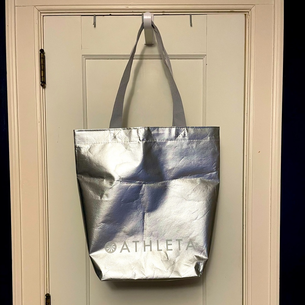 Athleta Silver Tote Bag